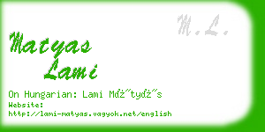 matyas lami business card